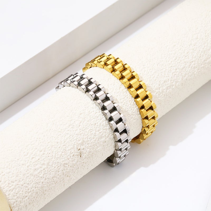 Ins Fashion Popular Elegant Bracelet Stainless Steel Business Style Watch Chain Adjustable Hand Jewelry Titanium Steel Watch Chain - Image 5